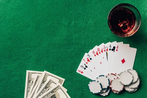 Baccarat dealing live with player and banker cards